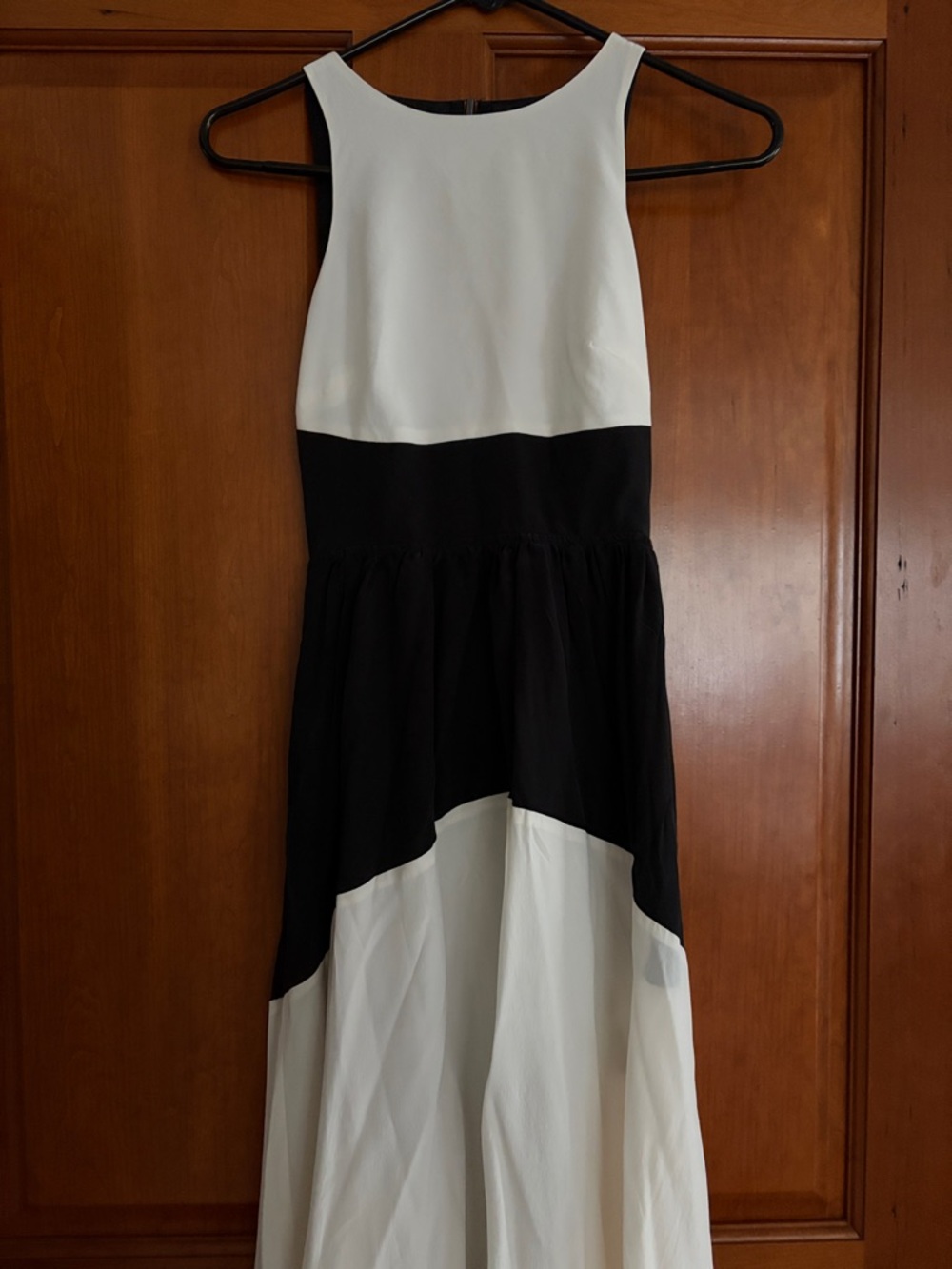 Tibi Black and White Colorblock Maxi Dress - Sz 0